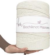 🧵 bochiknot macrame jumbo cord roll - single-strand twisted rope, 4mm x 440yds (1300ft) | mega-bulk size for extended cord length & larger macrame projects logo