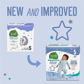 img 3 attached to 👶 Seventh Generation Baby Free & Clear Overnight Diapers: Stage 5, 27-35lbs, 80 Count - Ultimate Protection and Comfort for Your Little One's Sleep!