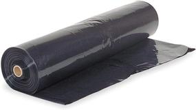 img 4 attached to 🌾 10 mil Black Plastic Sheeting - 5' x 100' - Heavy Duty Farm Plastic Supply, Polyethylene Vapor Barrier, Black Painters Tarp, Durable Plastic Roll