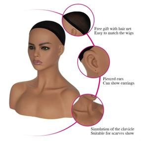 img 1 attached to 👩 Highly Realistic L7 Mannequin Head Bust: Perfect for Wig Making, Styling & Jewelry Display