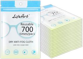 img 4 attached to 🧽 LifeArt Anti Fog Cloth: Reusable Microfiber Cleaning Cloth for Eyeglasses, Screens, Goggles & Ski Masks - Nano Technology, 700 Uses, Safe on All Lens Coatings - Streak-Free Cleaning - 20 Pack