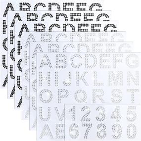 img 4 attached to 214-Piece Sparkling Alphabet Stickers - Rhinestone Crystal Letters & Numbers, Self-Adhesive Glitter Decorative Stickers for Craft, Clothing, DIY Decoration