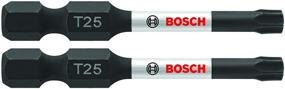 img 4 attached to 💪 BOSCH ITT25202 Impact Tough Torx #25 Power Bits - 2 Pc. Set: Ultimate Durability and Performance