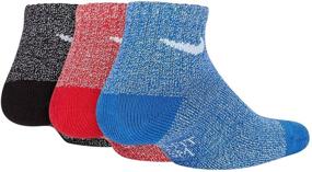 img 1 attached to 🧦 Nike Kid's Performance Cushioned Quarter Socks 3 Pack: Comfort and Support for Active Little Feet