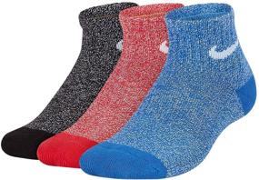 img 2 attached to 🧦 Nike Kid's Performance Cushioned Quarter Socks 3 Pack: Comfort and Support for Active Little Feet