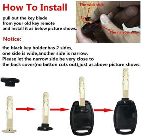 img 3 attached to 🔑 Корпус чехла для ключа Honda: отличное соответствие для Accord, Crosstour, Civic, Odyssey, CR-V, CR-Z, Fit - замена корпуса для бесключевого входа с отверткой (только корпус)