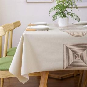 img 1 attached to 🍽 Chizoya Geometric Kitchen Rectangle Tablecloth