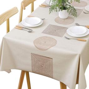 img 4 attached to 🍽 Chizoya Geometric Kitchen Rectangle Tablecloth