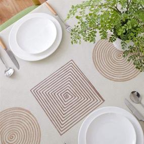 img 3 attached to 🍽 Chizoya Geometric Kitchen Rectangle Tablecloth