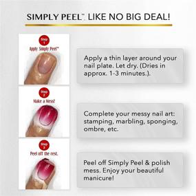 img 1 attached to 💅 Bliss Kiss Simply Peel: Glittery Liquid Latex Cuticle Guard for Nail Art, 15 ml, Made in USA