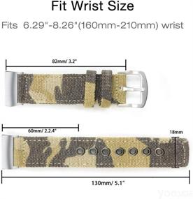 img 3 attached to 👌 Stylish Camouflage Band Strap for Fitbit Charge 3/Charge 4 - YOOSIDE Woven Canvas with Stainless Steel Clasp Wristband