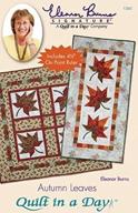 создайте потрясающий осенний покрывало с шаблоном покрывала "осенние листья" от quilt in a day. логотип