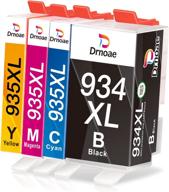 🖨️ drnoae 935xl 934xl ink cartridges for hp printers: compatible with officejet 6220, 6812, 6815, 6820 & officejet pro 6230, 6830, 6835 ink - 4 combo pack логотип