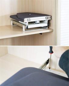 img 1 attached to 🧺 SAROSORA Navy Blue Retractable Ironing Board Closet: Easy Installation & Convenient Cabinet Stow-Away