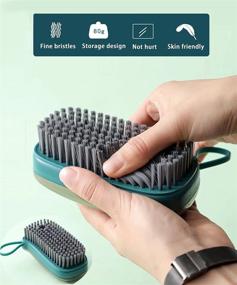 img 1 attached to 🧼 Multipurpose Soap Dispenser Scrub Brush Set for Household Cleaning - Ideal for Laundry, Dishes, Shoes & More!