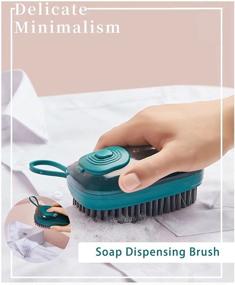 img 3 attached to 🧼 Multipurpose Soap Dispenser Scrub Brush Set for Household Cleaning - Ideal for Laundry, Dishes, Shoes & More!