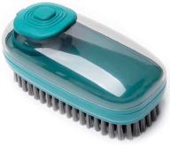 🧼 multipurpose soap dispenser scrub brush set for household cleaning - ideal for laundry, dishes, shoes & more! logo
