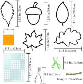img 2 attached to 🍂 Прекрасный осенний солнечный отражатель "Лист осени": бумажные листья для детского творчества