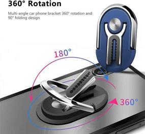 img 3 attached to 📱 Blue Phone Ring Holder: Multipurpose 360° Rotation Stand for Car and Home