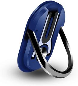 img 4 attached to 📱 Blue Phone Ring Holder: Multipurpose 360° Rotation Stand for Car and Home