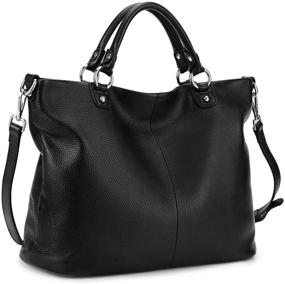 img 4 attached to 👜 High-Quality Genuine Leather Satchel Handbags for Women - Kattee Handbags & Wallets