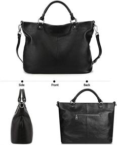 img 1 attached to 👜 Качественные настоящая кожа школьные сумки для женщин - Кошельки и сумочки Kattee