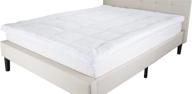 🛏️ bluestone reversible down alternative topper-queen, white, with cozy sherpa for ultimate comfort логотип