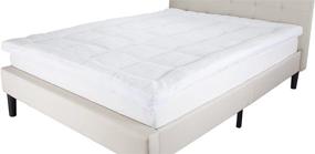 img 4 attached to 🛏️ Bluestone Reversible Down Alternative Topper-Queen, White, with Cozy Sherpa for Ultimate Comfort