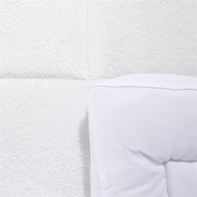 img 3 attached to 🛏️ Bluestone Reversible Down Alternative Topper-Queen, White, with Cozy Sherpa for Ultimate Comfort