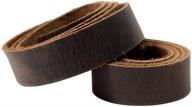 🔗 hide & drink leather strong strap - 0.75 in. wide cord braiding string - 1.8mm thick - 24 in. long - crafts/tooling/workshop - bourbon brown logo