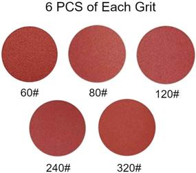 img 2 attached to High-Quality 7-Inch Aluminum Oxide Sanding Disc Set - 30 Pack, Assorted Grit (60/80/120/240/320), Hook & Loop Design