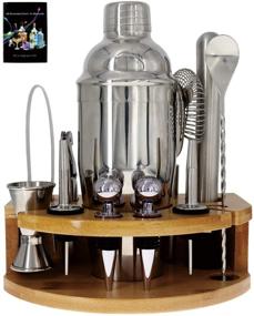 img 4 attached to 🍹 Cocktail Shaker Mixology Bartender Kit, 25oz Stainless Steel Bar Set With Bar Accessories for Martini Drink Shaker, Muddler, Jigger - Perfect Cocktail Set for Bartender Gifts & Home Bars