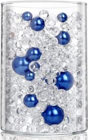 img 2 attached to 💎 30mm, 20mm, and 14mm Royal Blue Floating Pearls Beads for Vases - No Hole Highlight Pearl Bead Vase Fillers. Ideal for DIY Weddings, Baby Showers, Mother's Day, Valentine's Day Centerpieces