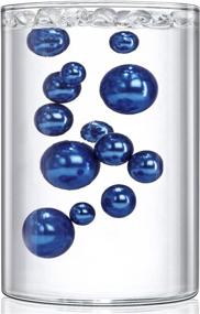 img 3 attached to 💎 30mm, 20mm, and 14mm Royal Blue Floating Pearls Beads for Vases - No Hole Highlight Pearl Bead Vase Fillers. Ideal for DIY Weddings, Baby Showers, Mother's Day, Valentine's Day Centerpieces