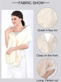 img 1 attached to Aukmla Bridal Shawls Wedding Bridesmaids Women's Accessories for Scarves & Wraps