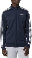 stylish adidas men's essentials 3-stripes tricot track jacket - ultimate comfort and trendy design логотип