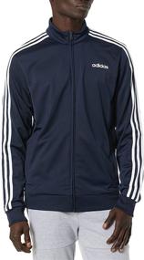 img 4 attached to Stylish adidas Men's Essentials 3-Stripes Tricot Track Jacket - Ultimate Comfort and Trendy Design