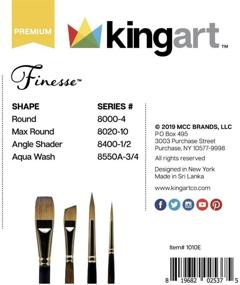 img 1 attached to KingArt 1010E Premium Kolinsky Synthetic