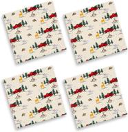 🎄 enhance your christmas decor with cackleberry home holiday cotton napkins логотип