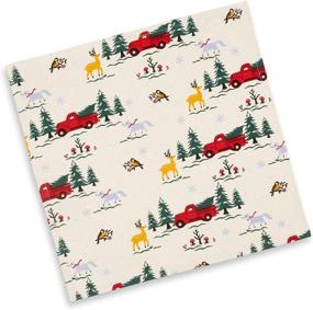 img 2 attached to 🎄 Enhance Your Christmas Decor with Cackleberry Home Holiday Cotton Napkins