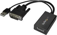 адаптер startech.com dvi to displayport: usb powered converter для видеопоказа 1920 x 1200 - dvi-d to dp (dvi2dp2) логотип