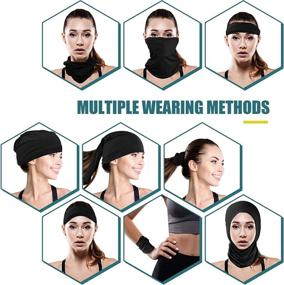 img 2 attached to 🧣 6 Piece Breathable Neck Gaiter and Face Cover with UV Protection - Summer Bandana Scarf