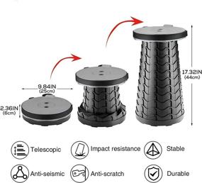 img 3 attached to KMAKII Portable Camping Retractable Collapsible