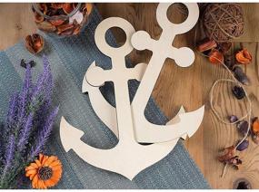 img 2 attached to 🪝 12-Pack Unfinished Wood Anchor Cutouts: Perfect for DIY Crafts, Art Classes, Parties & Home Decor