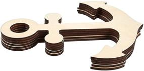 img 1 attached to 🪝 12-Pack Unfinished Wood Anchor Cutouts: Perfect for DIY Crafts, Art Classes, Parties & Home Decor