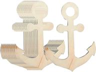 🪝 12-pack unfinished wood anchor cutouts: perfect for diy crafts, art classes, parties & home decor logo