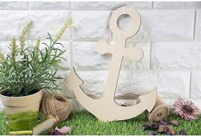 img 3 attached to 🪝 12-Pack Unfinished Wood Anchor Cutouts: Perfect for DIY Crafts, Art Classes, Parties & Home Decor