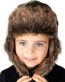 img 4 attached to Funky Junque Toddler Trapper Hat - Stylish Boys' Hat & Cap Accessory