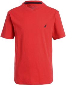 img 1 attached to Nautica Short Sleeve Solid V Neck Boys' Clothing