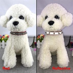 img 1 attached to 🐾 Newtensina Studded Dog Collar: Reflective Puppy Collar for Small Dogs - Style and Safety Combined